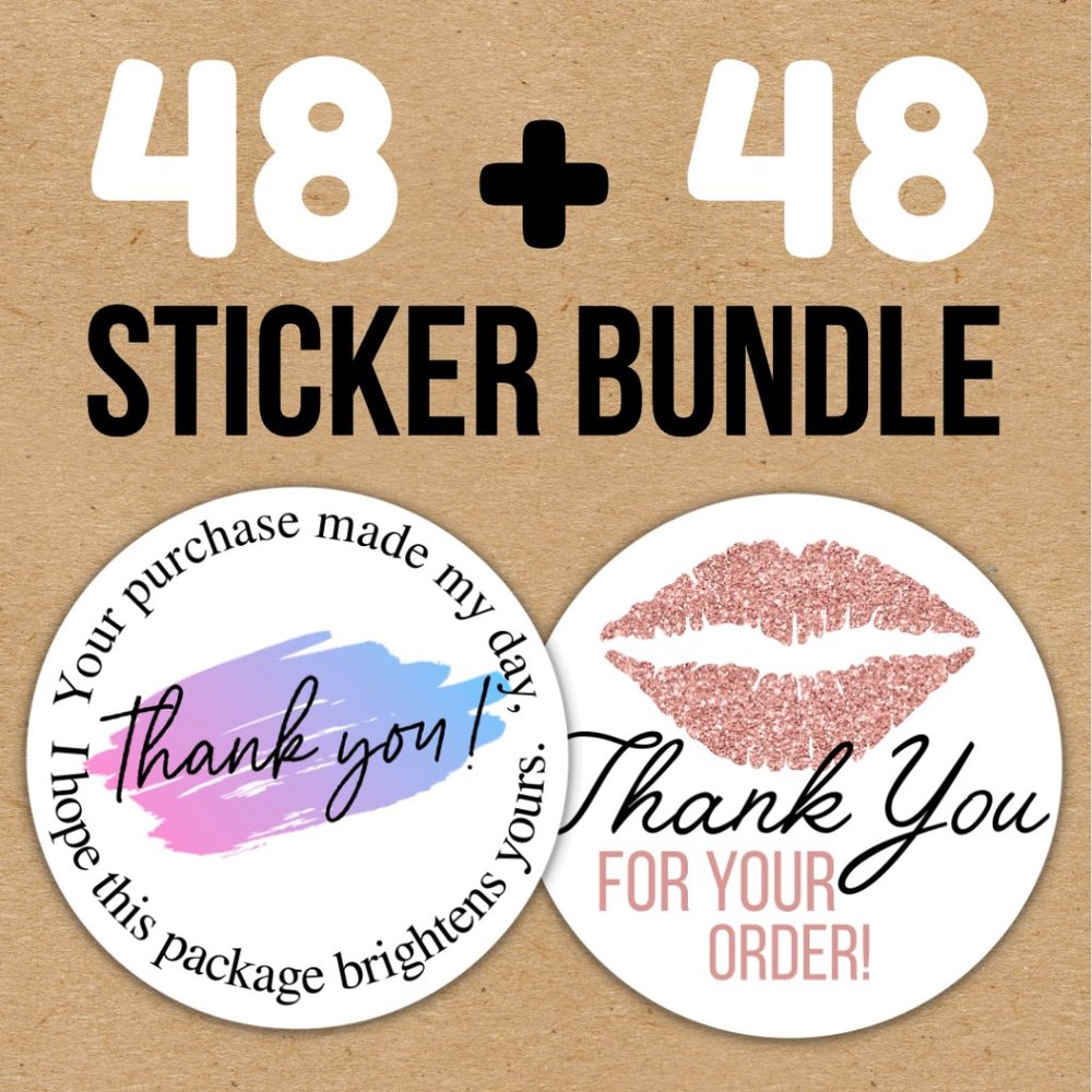 96 Posh Packaging Sticker Labels 2" Round Poshmark
